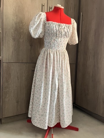 Reworked white cotton dress