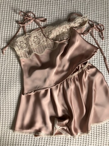 Champagne satin sleep set